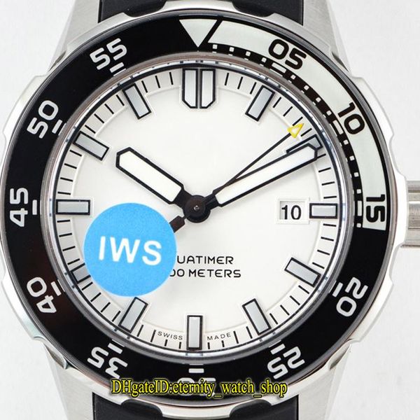 

new iws aquatimer family 2000 iw356811 42 hours power reserve eta2892 automatic white dial luminescent mens watch rubber strap sport watches, Slivery;brown