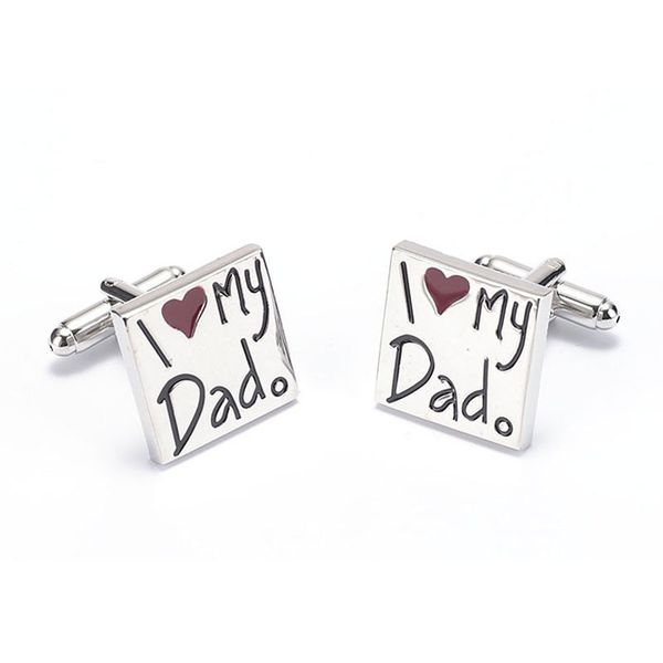 

dad запонки heartletter день отца высокое качество my love charm red цинковый сплав jewelrygift прибытие, Silver;golden