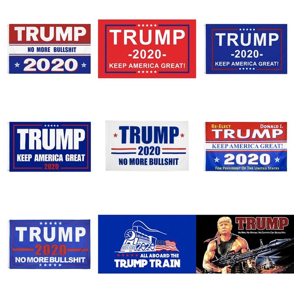 

echootime 90*150cm donald john trump tank amercia flags polyester canvas head metal grommet personality decortive trump banner flag #227