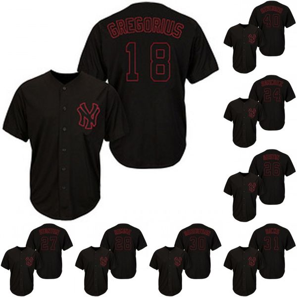 

New York 11 Brett Gardner 19 Masahiro Tanaka 24 Gary Sanchez 25 Gleyber Torres 28 Austin Romine Yankees Baseball Jerseys Black