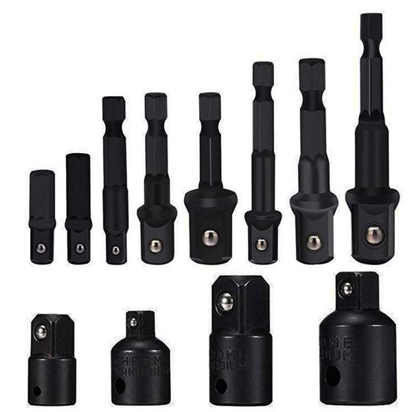 

drill socket adapter and impact 3-inch extension socket adapter set,extension set turns power drill into high speed nut driver 1