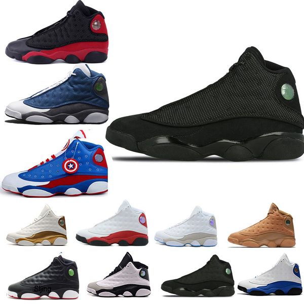 

2020 13s 13 mens basketball shoes bred black true red history of flight dmp sports shoe women sneakers 13s black cat
