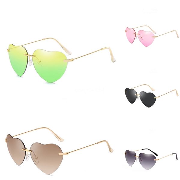 

fashion women's small bamboo heart-shaped sunglasee #55198, White;black