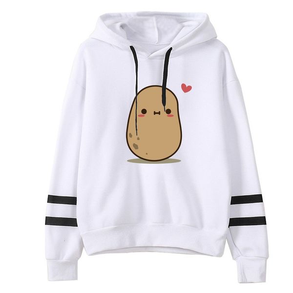 

feitong women sweatshirt sweatshirt kawaii streetwear casual loose long sleeve striped print sudadera mujer 2019, Black