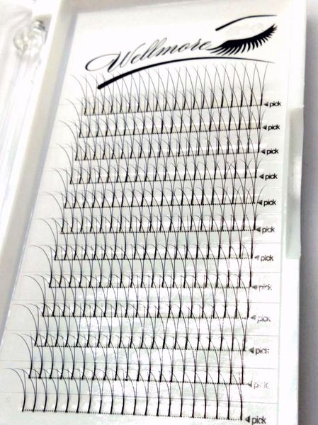 

new 2d russian volume eyelashes extension short stem pre made fans c d curl mink lash selling eyelash individual extensions