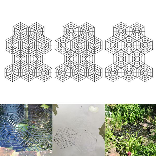 

30pcs set plastic floating pond protector fish guard grid floating cover net