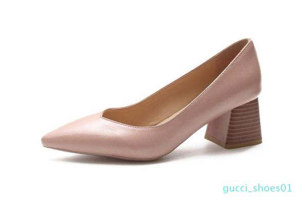 

2019 spring new korean version of pointed high heels women's shallow mouth with wild fashion shoes g01, Black