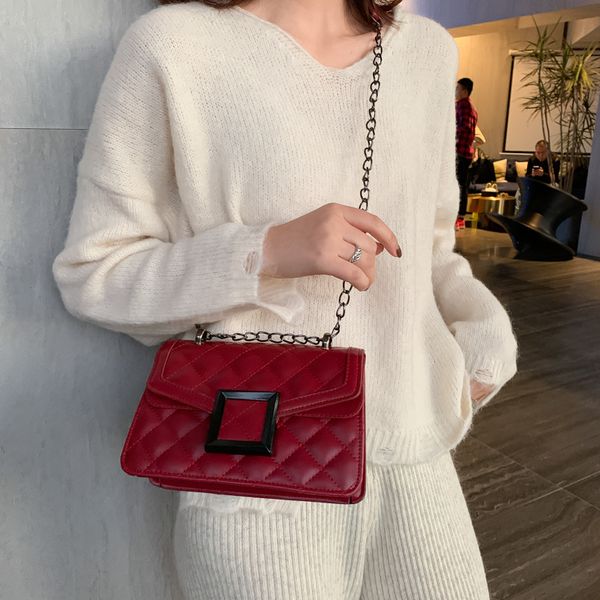 

2020 popular bag women's bag new korean fashion lingge small fragrant wind chain shoulder messenger small square