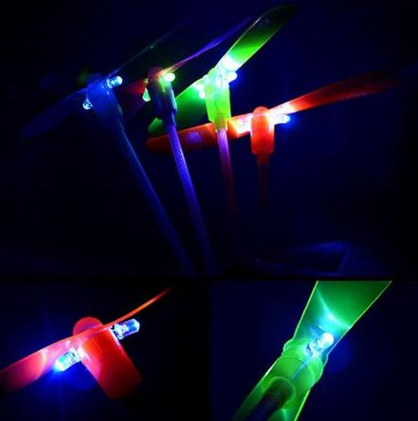 

дети детские красочный светодиодные ночное освещение бамбука dragonfly открытый fly светящиеся bamboo-copter проблесковый fun игрушки подарк