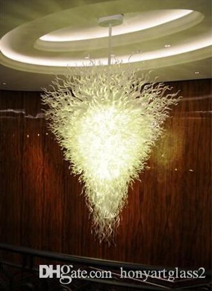 

100% mouth blown borosilicate luxury lights indoor modern pendant light office decor hand blown glass chandelier crystals