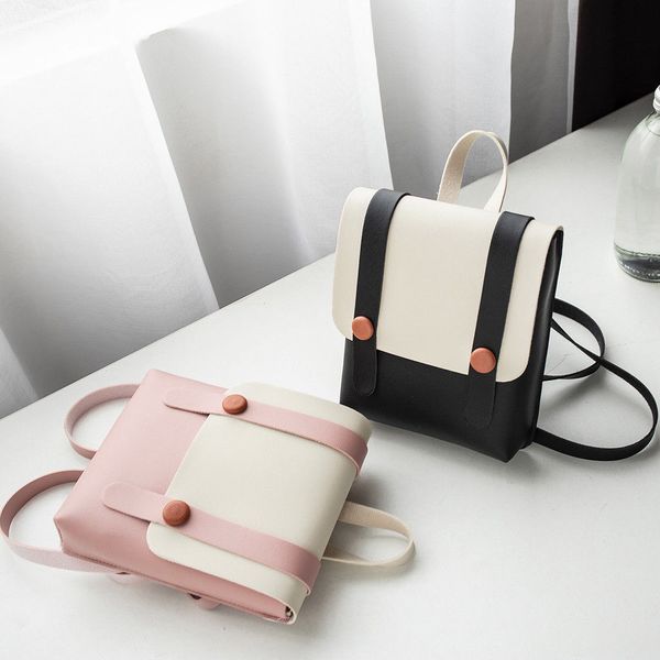 

women's small tote backpack satchel pu leather mini bag travel college school shoulder rucksack satchel 2019 new