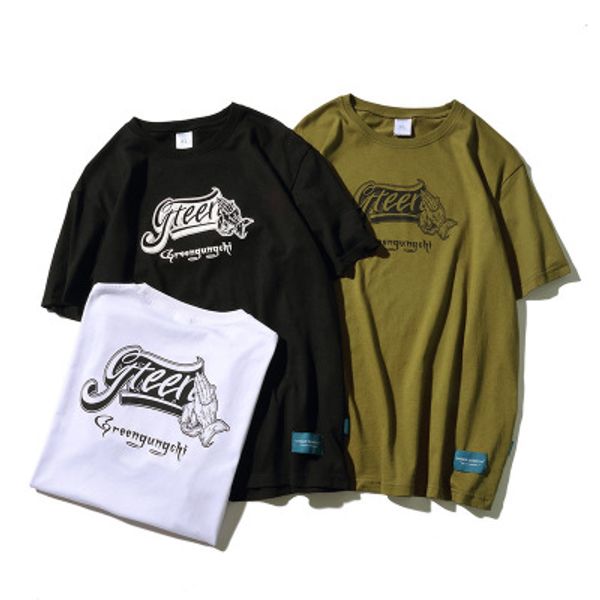 

summer style men t shirt vintage army casual o-neck short sleeves english letter printed short tee m-2xl size, White;black