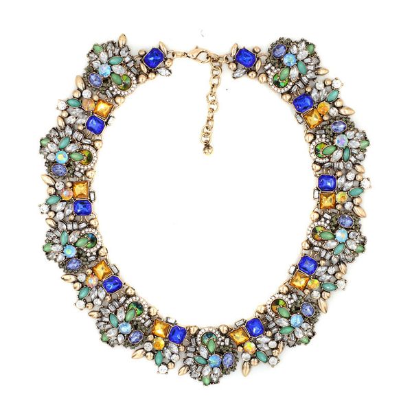 

fashion- fashion necklace collar necklaces & pendants trendy acrylic pendant twisted singapore chain choker statement necklace, Silver
