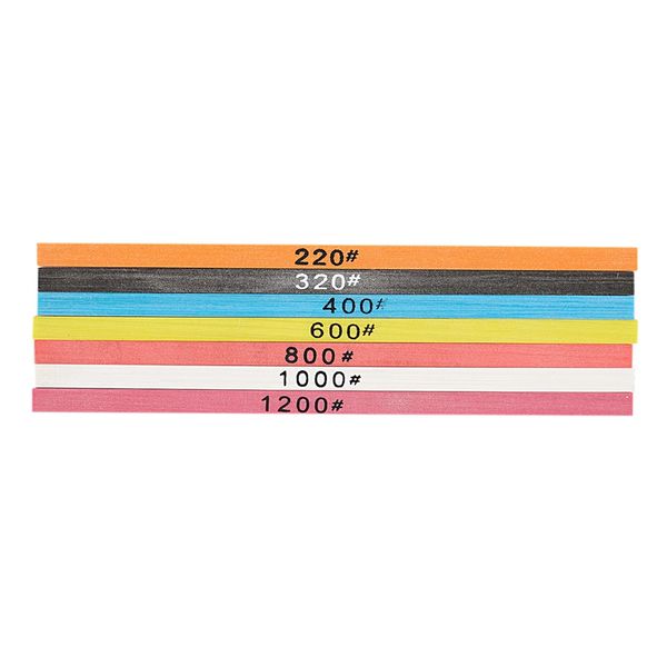 

7pcs polishing ceramic fibre stone 1004 different grits lapping 100x4x1mm