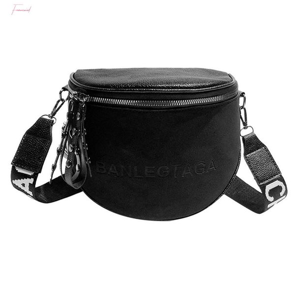

мода crossbody сумка для женщин pu посыльного кожи плеча седельные сумки lady полукруг zipper деньги кошелек bolsas feminina
