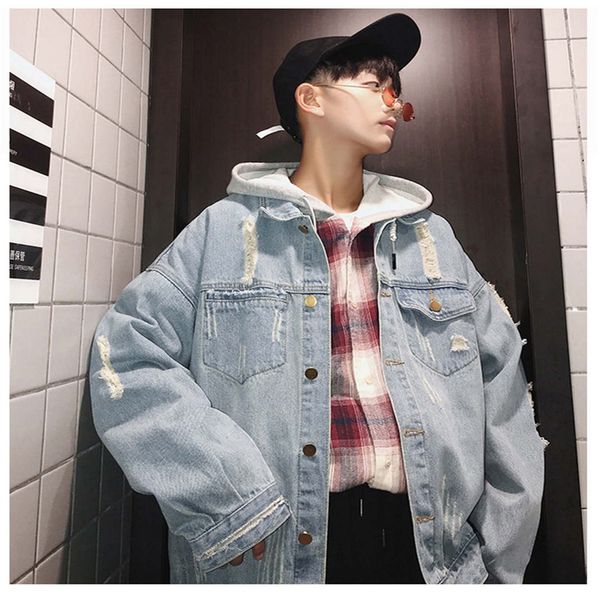 

designer jean jackets for man vintage luxury jeans fashionable brand coat new spring autumn jacket outwear clothing high quality, Black;brown