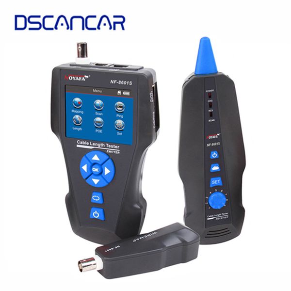 

noyafa nf-8601s tdr multi-functional lcd network cable tester tracker for rj45, rj11, bnc, metal cable,ping/poe nf 8601s