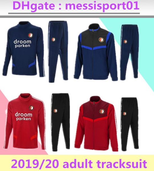 

2019/20 feyenoord tracksuit full zipper jacket training suit 2019 2020 v.persie 19 berghuis 10 vilhena 9 jorgensen tracksuit, Black