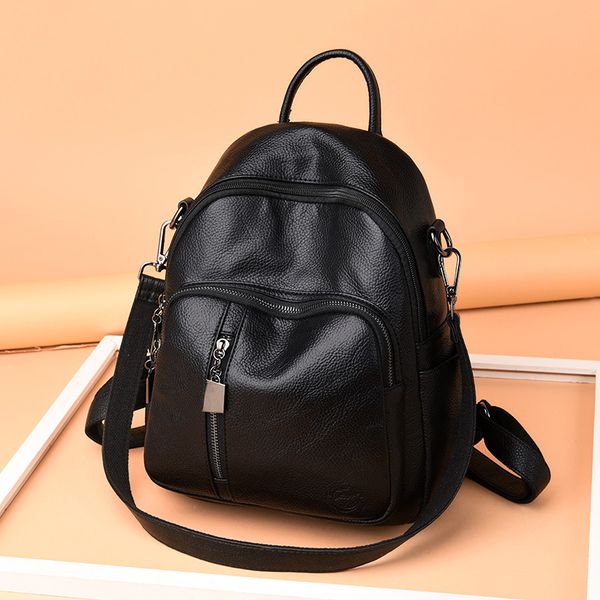 

новый стиль рюкзак женская сумка небольшой рюкзак pu мягкая кожа мода женская школьная сумка