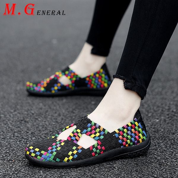 

sport sneakers woman wedge sports shoes woven women's running shoes plus size thick heel women shoe breathable jogging shoe v11