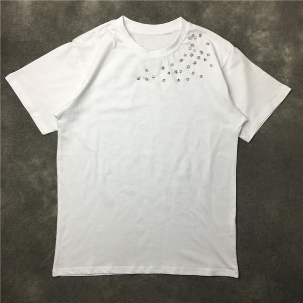 

summer luxury mens designer t shirt men women print casual short sleeve fashion mens designer casual cotton round neck tees 3 colors, White;black