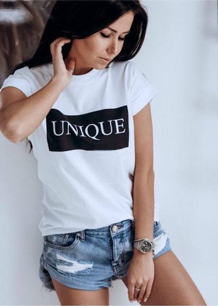 

women designer letter printed tshirts casual short sleeve o neck tees fashion natural color tees woemns clothing, White