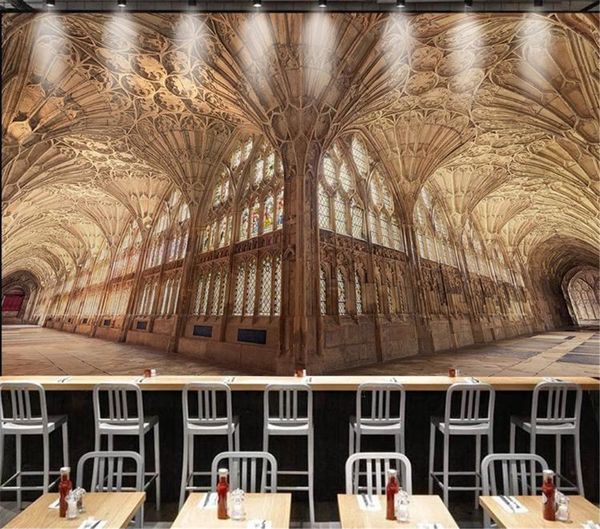 

3d обои европейская архитектура церковь пространство фон отделка стен настенные обои индивидуальные обои для стен украшения дома