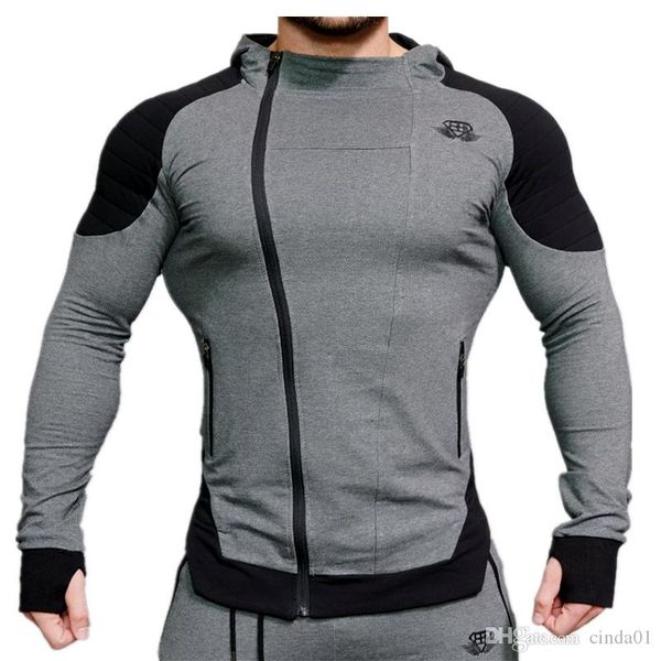

be mens brand designer casual cardigan sweatshirts muscle brother male gym fitness thin coat athletic hoodie bodybuilding, Black