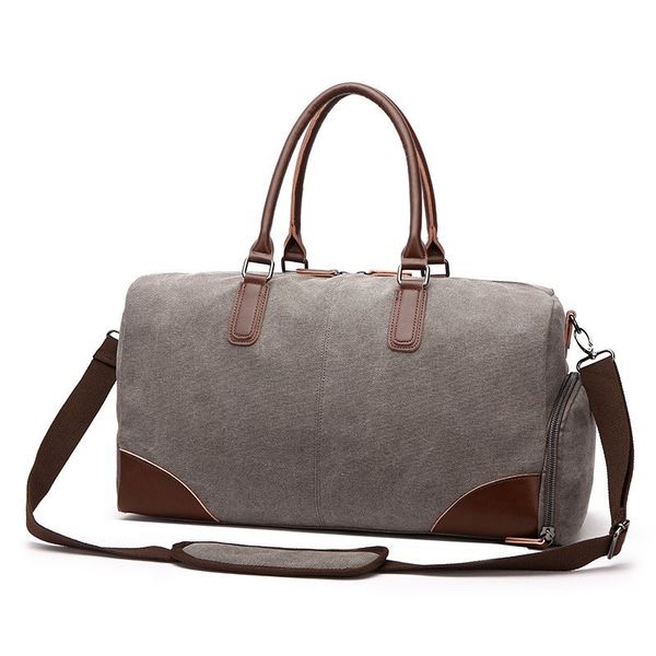 

fashion canvas travel bag portable with straps design handbag for journey single shoulder package vintage duffle luggage packs
