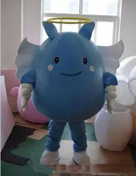 2018 venda Quente novo azul boneca Anjo Fancy Dress Adulto Animal Mascot Costume frete grátis