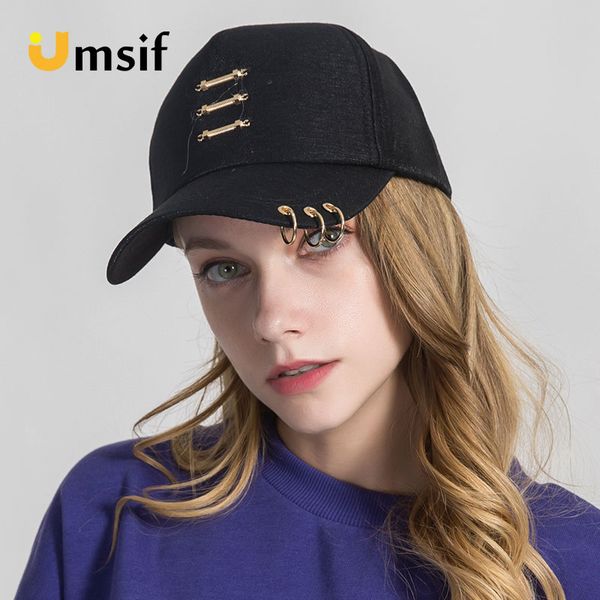 

2019 новых женщин хлопка сплошного цвет бейсболка с железными кольцами женского hip hop streetwear snapback caps для женщин trucker шляпы, Blue;gray