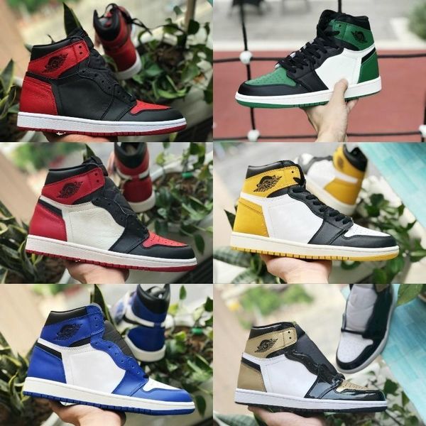 

sales high 1 og 3 banned bred royal blue mid og hare women basketball shoes men 1s chicago shattered, Black