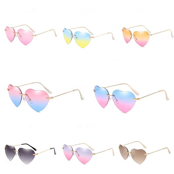 

9 цветов пластиковые спортивные солнцезащитные очки мужчины и женщины велоспорт в форме сердца солнцезащитные очки нет печатных слов бесплат, White;black