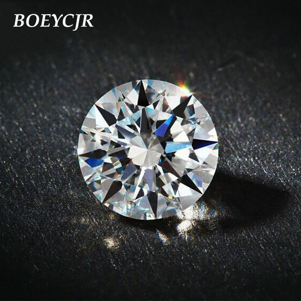 

boeycjr 2ct 8mm d color round brilliant cut moissanite loose stone vvs1 excellent cut jewelry making stone engagement ring, Black