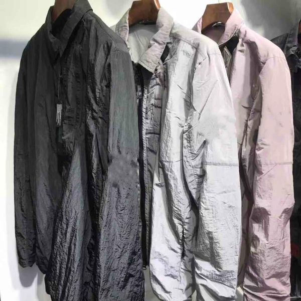 

autumn united states fashion leisure mens jackets windproof thermochromic section thin section imported metal nylon asian size coat for male, Black;brown
