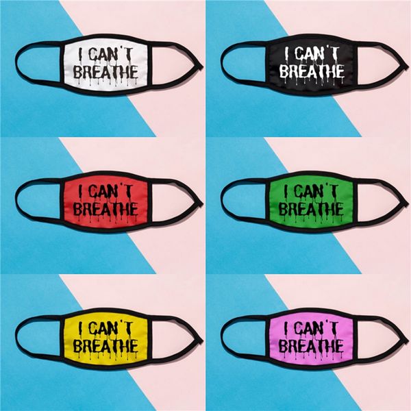 

i can't breathe mask adults ice silk black lives matter george floyd usa flag washable reusable face mask wholesale jj503 #864