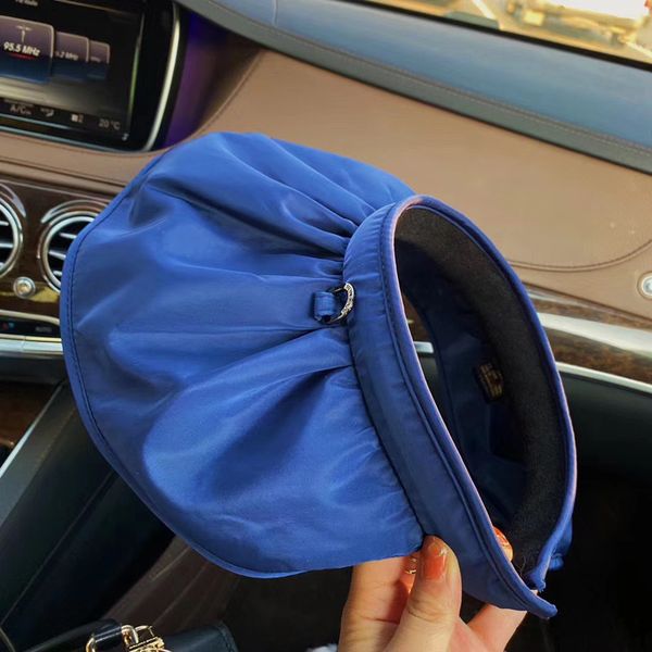 

2020 new fashion hat lady and women korea east gate shell designer cap sun shade hat folding ing, Blue;gray