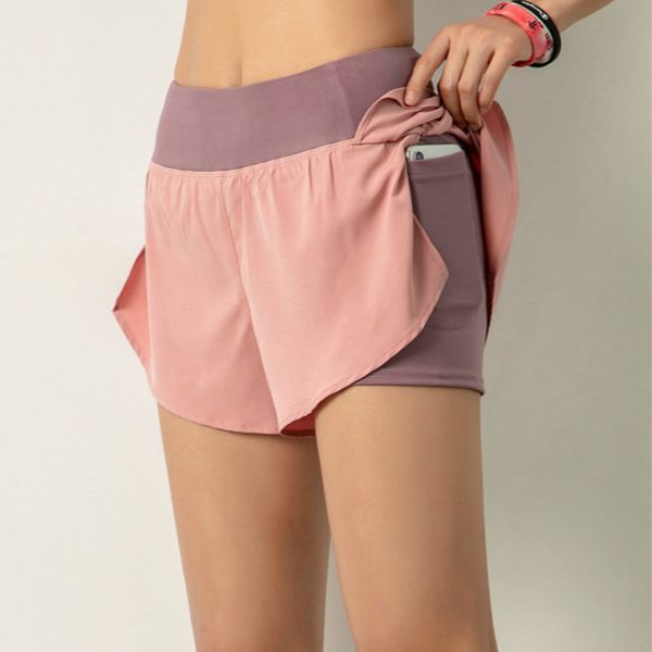 

yoga outfits 2021 shorts women fitness spandex running workout short with pokets leggings for ladies gym sport, White;red