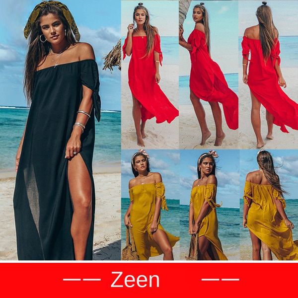 

женские дизайнерские платья sexy одно плечо нерегулярные сплит платье, Black;gray