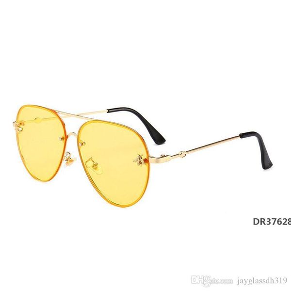 

2020 brand design sunglasses women men brand designer good quality fashion metal oversized sunglasses vintage female male uv400.dr37628, White;black