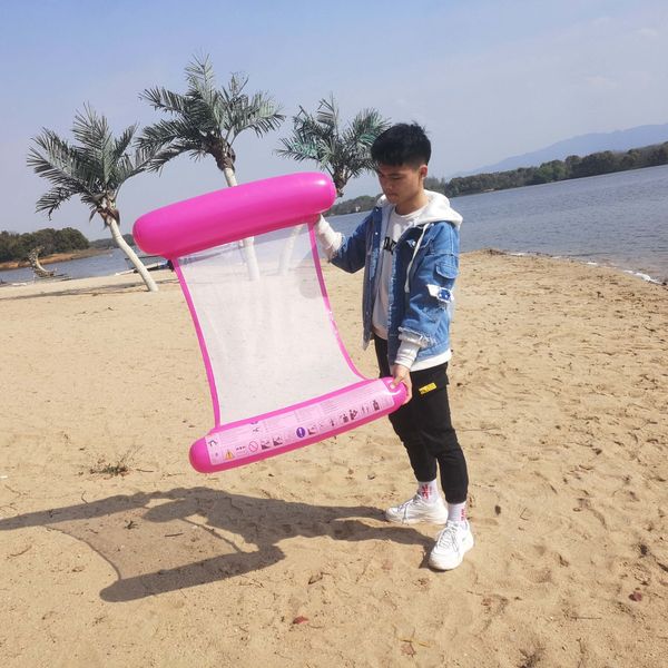 

складной двойного назначения назад плавать кольцо кровать стул надувной бассейн плавающий ряд с сеткой водные виды спорта скамейка лето лучш