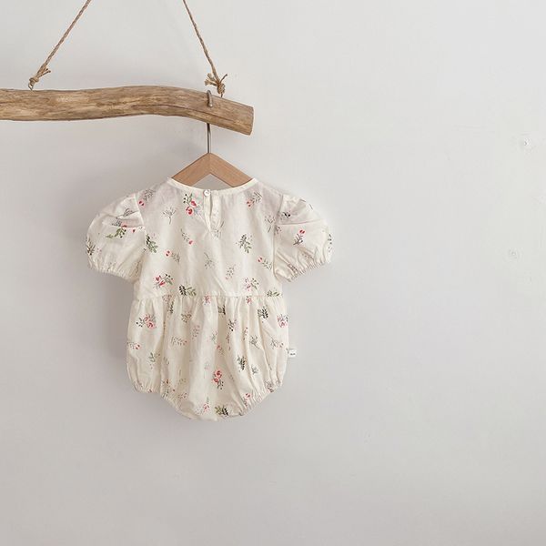 

milancel girls summer bodysuits newborn clothes short sleeve baby outfit t200706, White