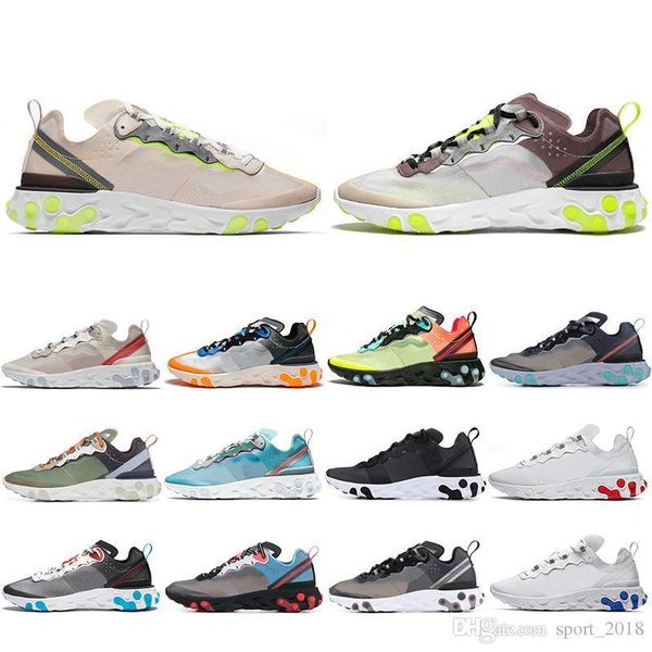 

react new element 87 55 undercover men women running shoes green black designer sneakers sports mens presto trainers chausseures 36-45