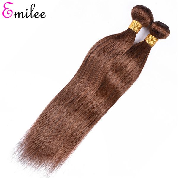 

emilee malaysian ombre remy hair weave bundles #4 blonde hair extension blonde straight colored #4 hair bundles, Black