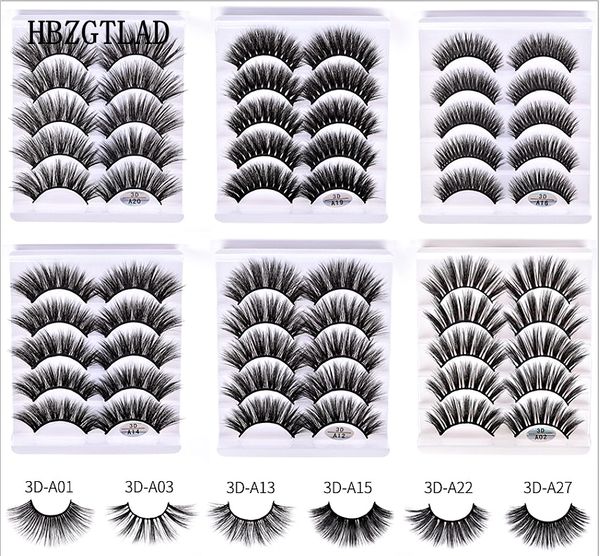 

new 1/5/10 pairs mink hair false eyelashes fluffy/thick long eye lashes wispy natural eye makeup beauty tools faux lashes