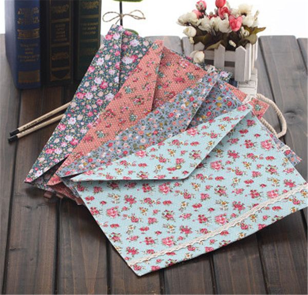 

cute style little flowers fabric a4 file folder document filing bag school office supply storage bag za5066