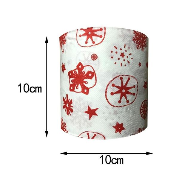 

санта снежинки счастливого рождества туалетная бумага кухонное полотенце стол украшение гостиной 1 рулон бумажного полотенца