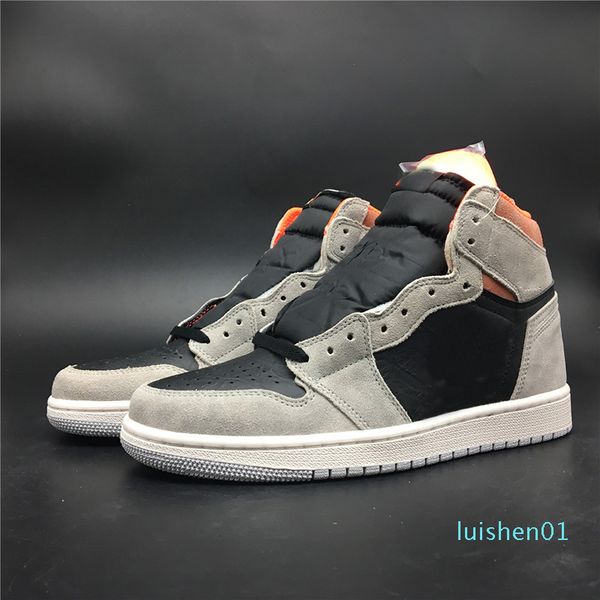 

basketball shoes 1 1s neutral grey mens grey black outdoor sports sneakers with box l01