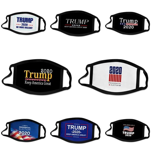 

2020 in stock fast ship kids and face masks with breathing valve 3-layer fashion designer trump mask dustproof earloop #50, Black