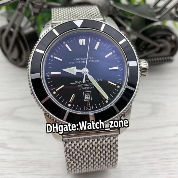

new superocean heritage ii ab2010121 42mm black dial automatic mens watch stainless steel bracelet gents watches watch_zone, Slivery;brown